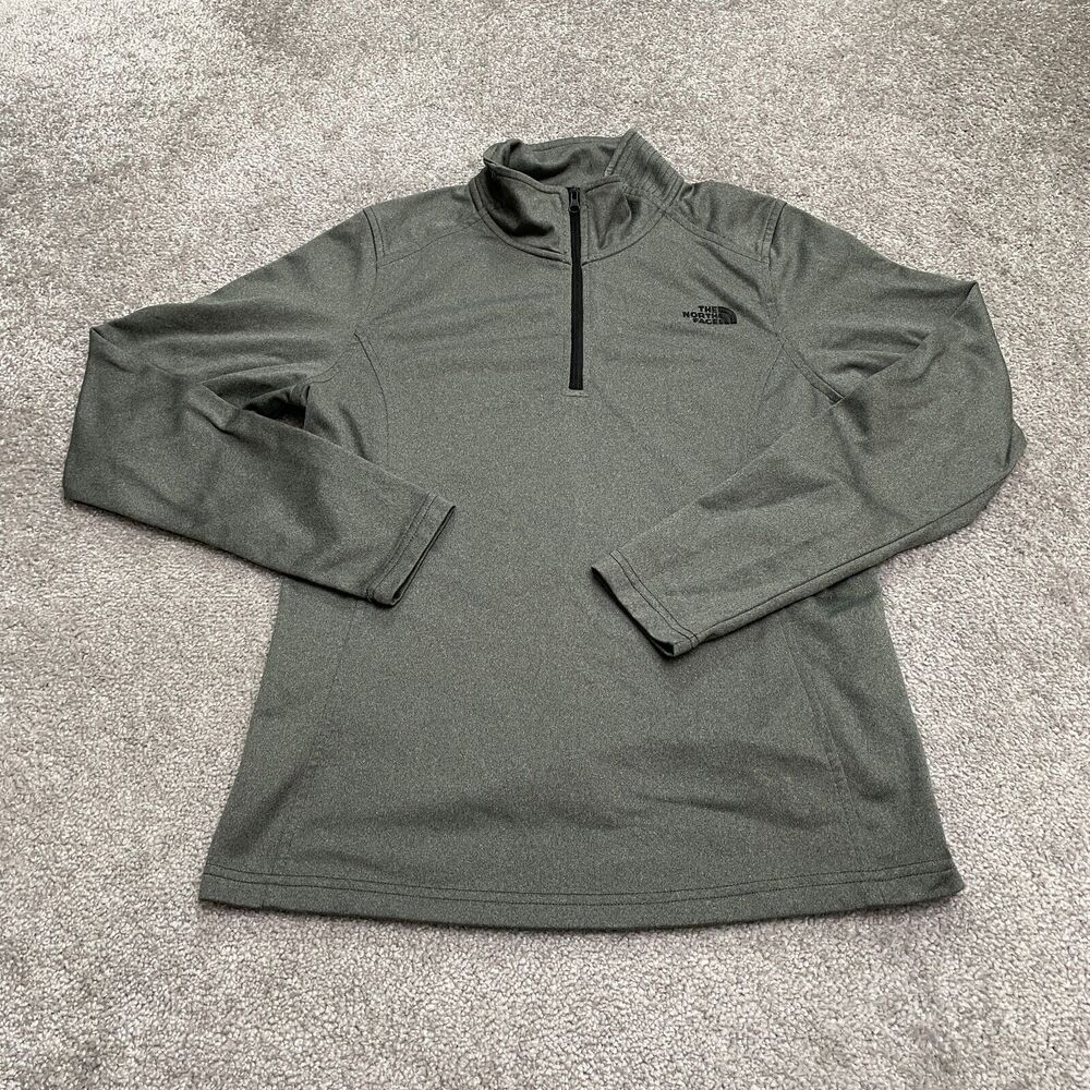 The North Face Tech Glacier Active Jacket Womens Medium Gray 1/4 Zip Pullover